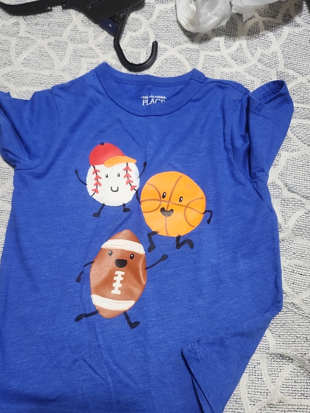 The Children's Place Royal Blue Tee with Playful Sports Characters